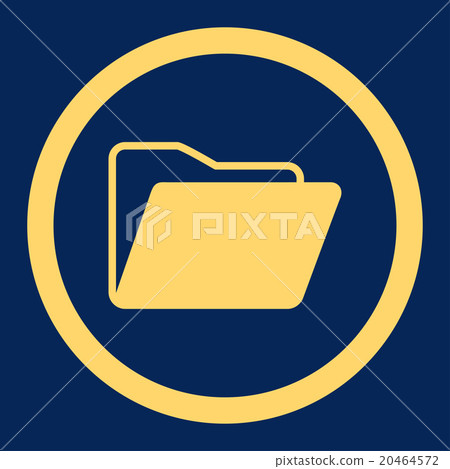 Open Folder Rounded Vector Icon - Stock Illustration [20464572] - PIXTA