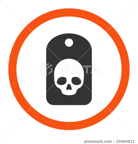Skull Label Rounded Vector Icon Skull Label Rounded Vector Icon 20464812