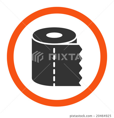 Toilet Paper Roll Rounded Vector Icon Toilet Paper Roll Rounded Vector Icon 20464925