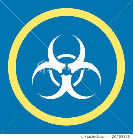 Biohazard Symbol Rounded Vector Icon 20465136