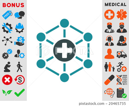 Medical Network Icon Medical Network Icon 20465735