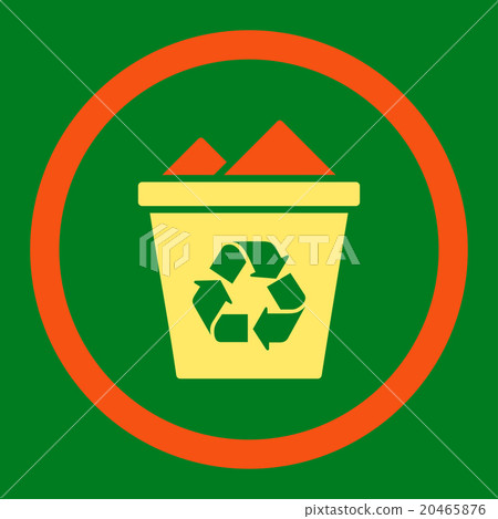 Full Recycle Bin Rounded Vector Icon Full Recycle Bin Rounded Vector Icon 20465876