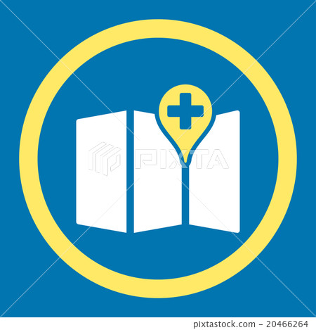 Medical Map Rounded Vector Icon - Stock Illustration [20466264] - PIXTA