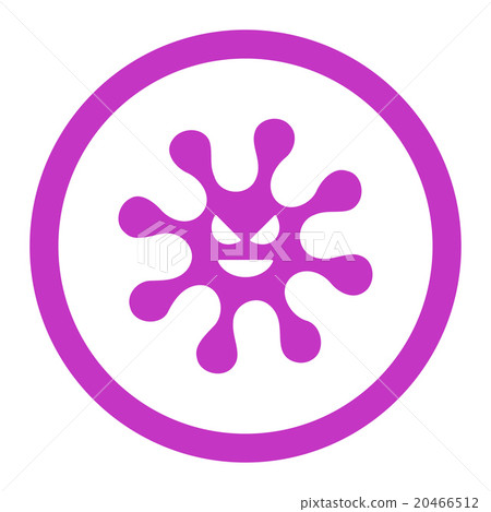 Evil Bacteria Rounded Vector Icon Evil Bacteria Rounded Vector Icon 20466512