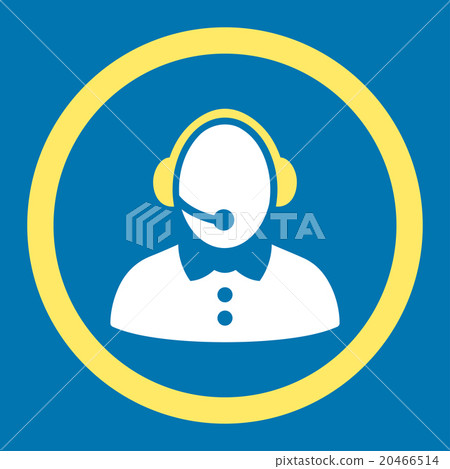 Call Center Woman Rounded Vector Icon Call Center Woman Rounded Vector Icon 20466514