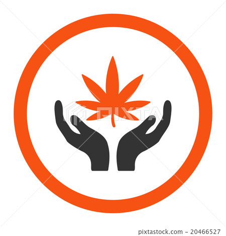 Cannabis Care Rounded Vector Icon 20466527