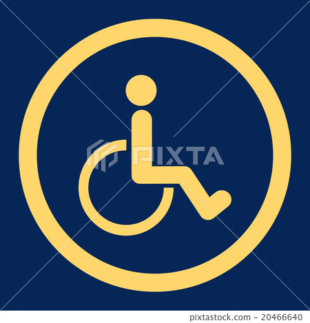 Disabled Person Rounded Vector Icon 20466640