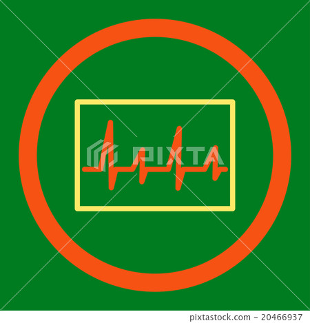 Cardiogram Rounded Vector Icon Cardiogram Rounded Vector Icon 20466937