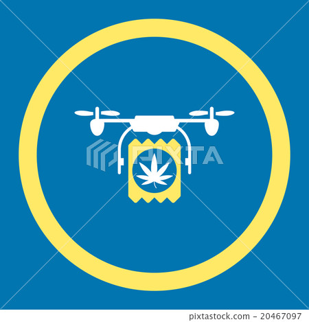Drugs Drone Delivery Rounded Vector Icon 20467097