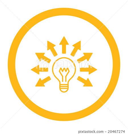 Electric Light Rounded Vector Icon - Stock Illustration [20467274] - PIXTA