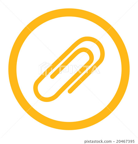 Paperclip Rounded Vector Icon 20467395