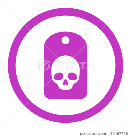 Skull Label Rounded Vector Icon Skull Label Rounded Vector Icon 20467736