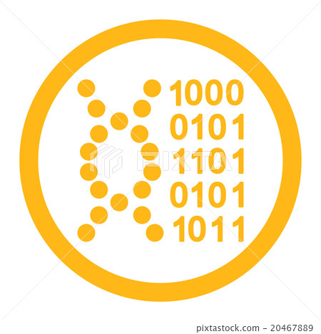 DNA Code Rounded Vector Icon 20467889