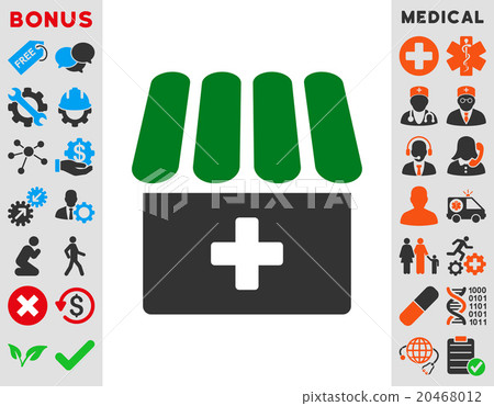 Drugstore Flat Icon Drugstore Flat Icon 20468012