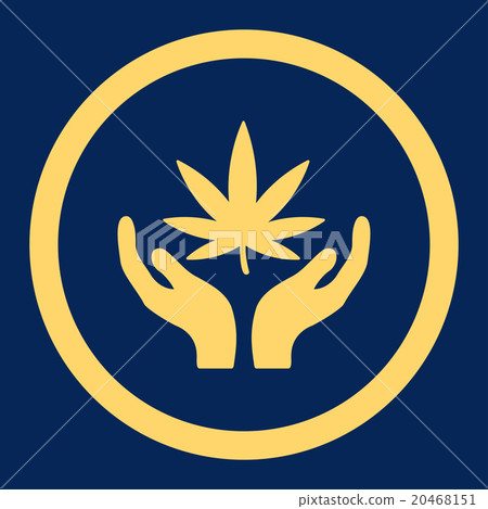 Cannabis Care Rounded Vector Icon 20468151