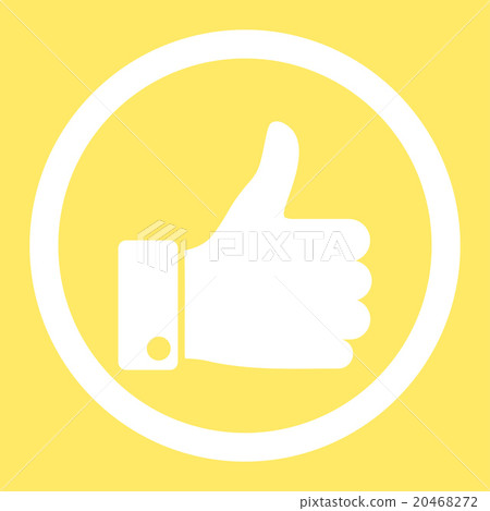 Thumb Up Rounded Vector Icon 20468272