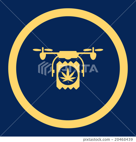 Drugs Drone Delivery Rounded Vector Icon 20468439