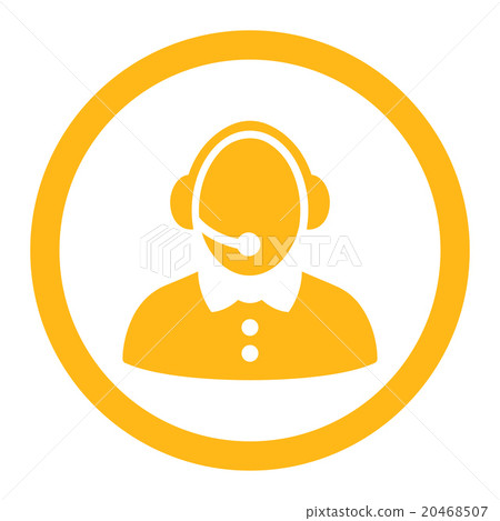 Call Center Woman Rounded Vector Icon Call Center Woman Rounded Vector Icon 20468507