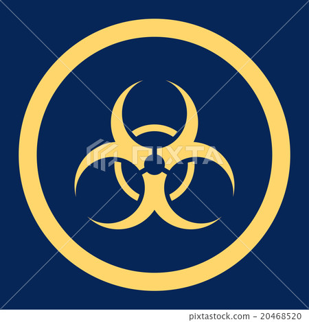 Bio Hazard Rounded Vector Icon Bio Hazard Rounded Vector Icon 20468520