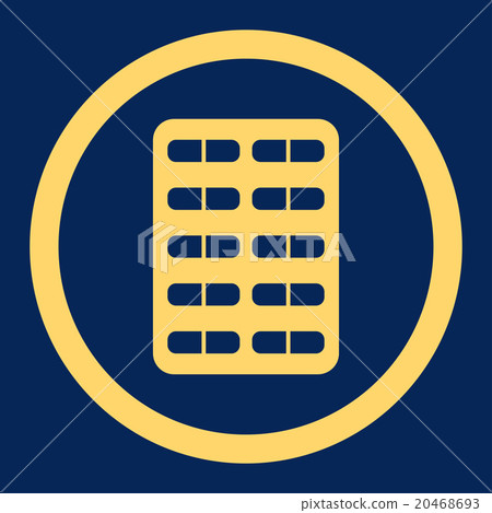 Pill Blister Rounded Vector Icon Pill Blister Rounded Vector Icon 20468693