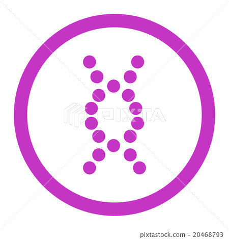DNA Spiral Rounded Vector Icon 20468793