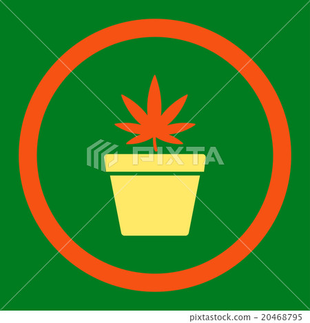 Cannabis Pot Rounded Vector Icon 20468795