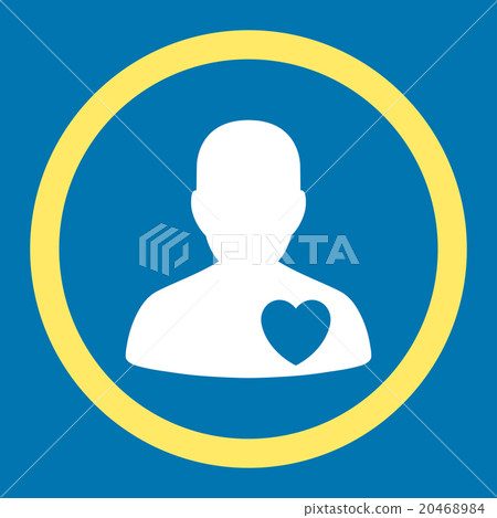 Cardiology Patient Rounded Vector Icon 20468984