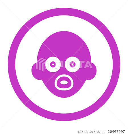 Baby Head Rounded Vector Icon Baby Head Rounded Vector Icon 20468997