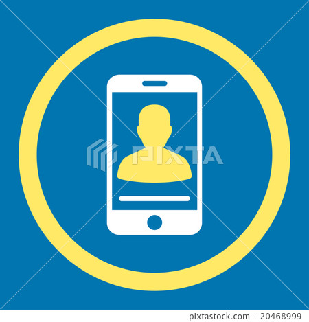 Mobile Contact Rounded Vector Icon 20468999