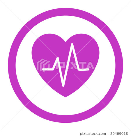Heart Ekg Rounded Vector Icon - Stock Illustration [20469018] - PIXTA