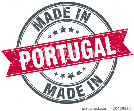 made in Portugal red round vintage stamp made in Portugal red round vintage stamp 20469823
