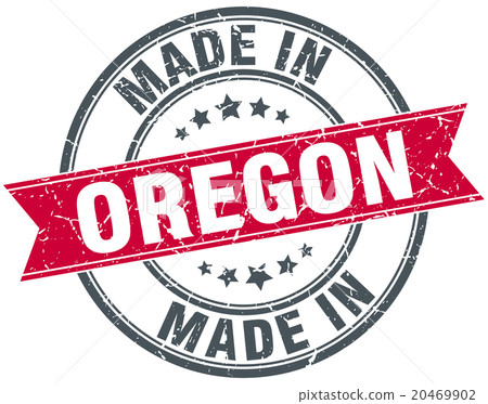 made in Oregon red round vintage stamp made in Oregon red round vintage stamp 20469902