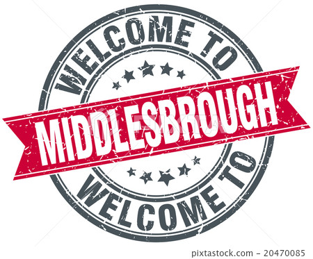 welcome to Middlesbrough red round vintage stamp welcome to Middlesbrough red round vintage stamp 20470085