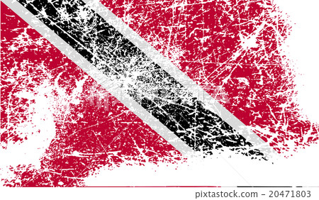 Flag of Trinidad and Tobago with old texture. Vect 20471803