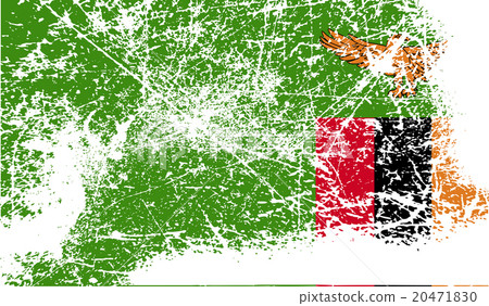 Flag of Zambia with old texture. Vector 20471830