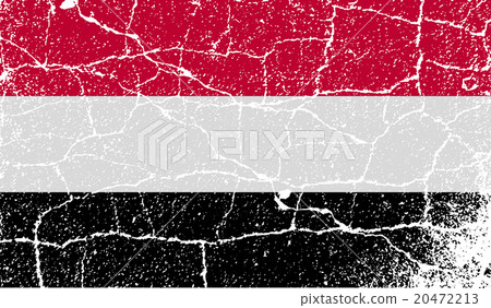 Flag of Yemen with old texture. Vector Flag of Yemen with old texture. Vector 20472213