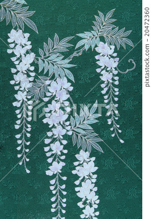 Japanese pattern silk fabric dyed fabric old cloth 20472360