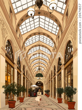 woman strolling in Paris 20474657