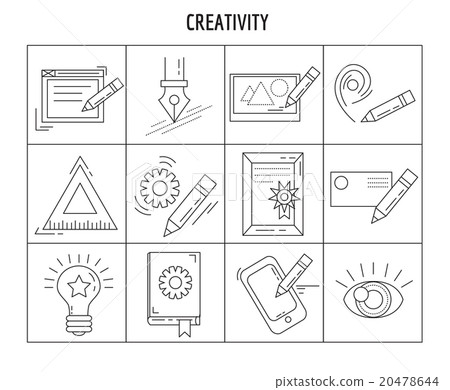Vector set of linear icons Vector set of linear icons 20478644