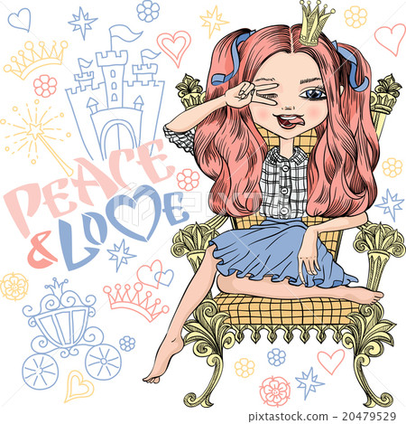 Vector beautiful fashion girl 20479529