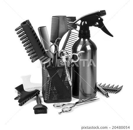 Hairdressing tools on whit Hairdressing tools on whit 20480054