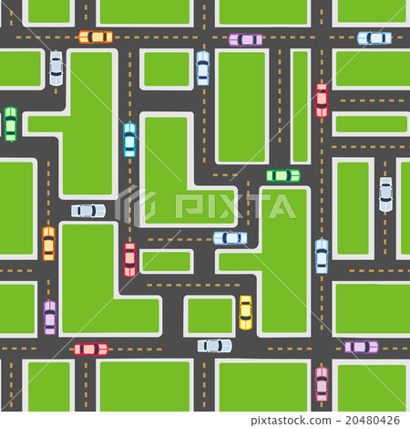 Top view city seamless Top view city seamless 20480426