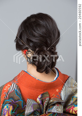 Bundled Hair Coiffure Hairdo Stock Photo 20480592 Pixta