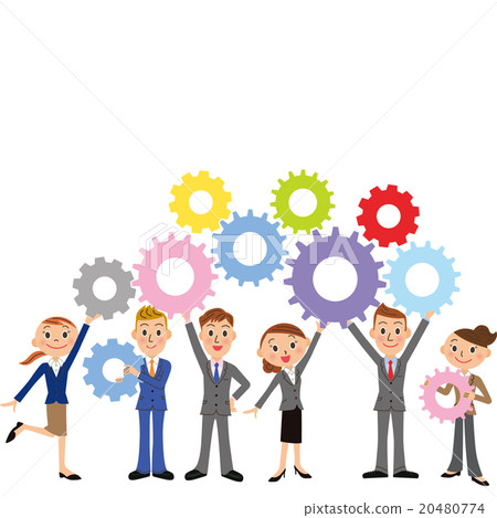 Teamwork and businessmen 20480774
