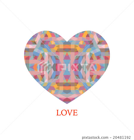 Abstract geometric background in heart shape 20481192