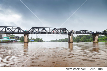Railway metal bridge of River Kwai, Thailand 20484086