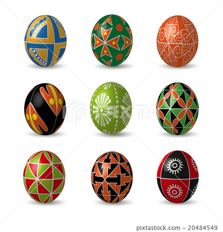 Set of color Easter eggs. 20484549
