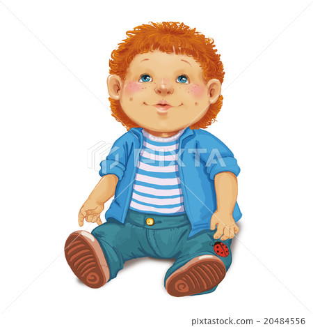 Toy doll boy on a white background. Toy doll boy on a white background. 20484556