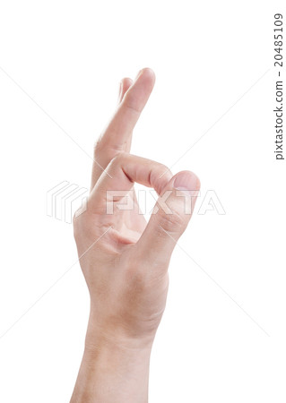 Hand in all right sign isolated on white 20485109