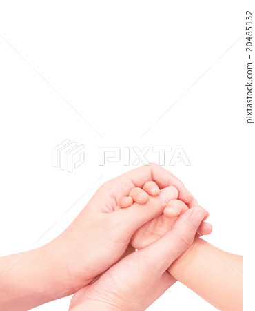 baby hand in mother hand, softly touch 20485132